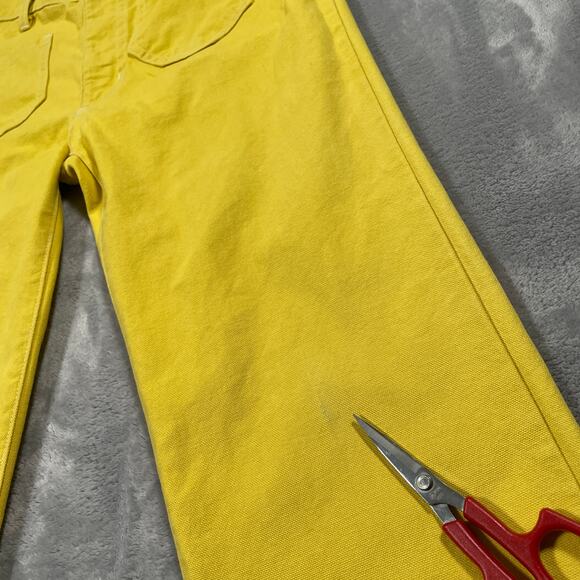 Lykke Wullf Perfected Ranch Pant 2 Yellow Patch Pockets Cotton Retro High Rise - Picture 9 of 15